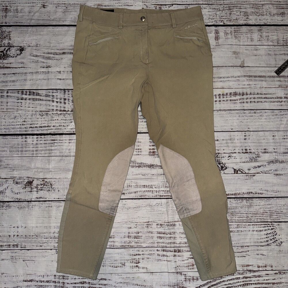 Ariat Equestrian Womens Riding Khaki Tan Performer Show Breeches Size‎ 32L